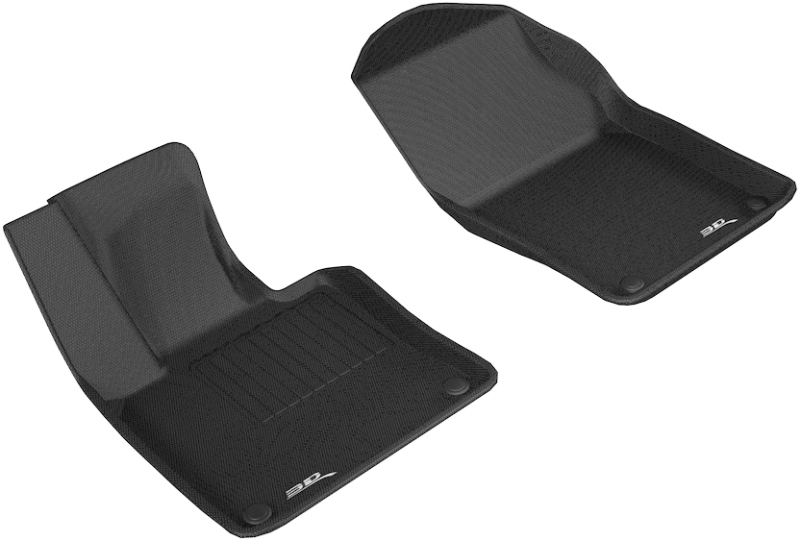 Volvo S90 Floor Mats - Front - 3D MAXpider - Kagu Series - Black - `17-`19